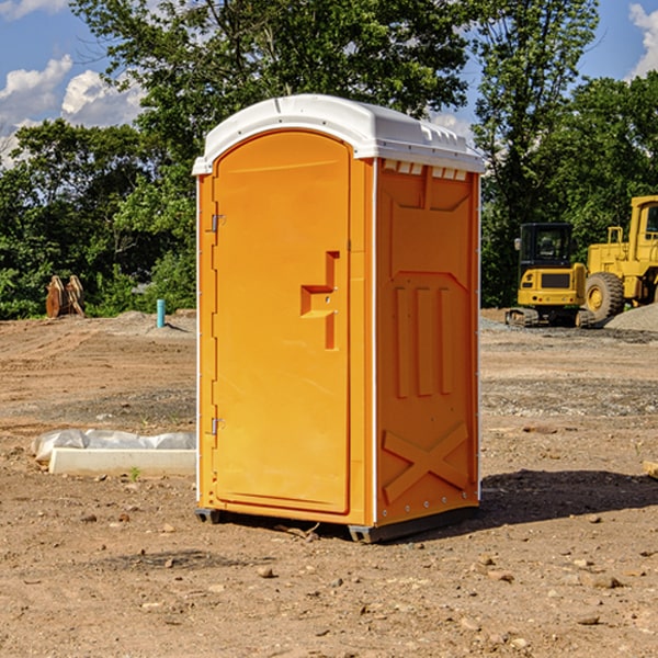 how often are the portable restrooms cleaned and serviced during a rental period in Suplee